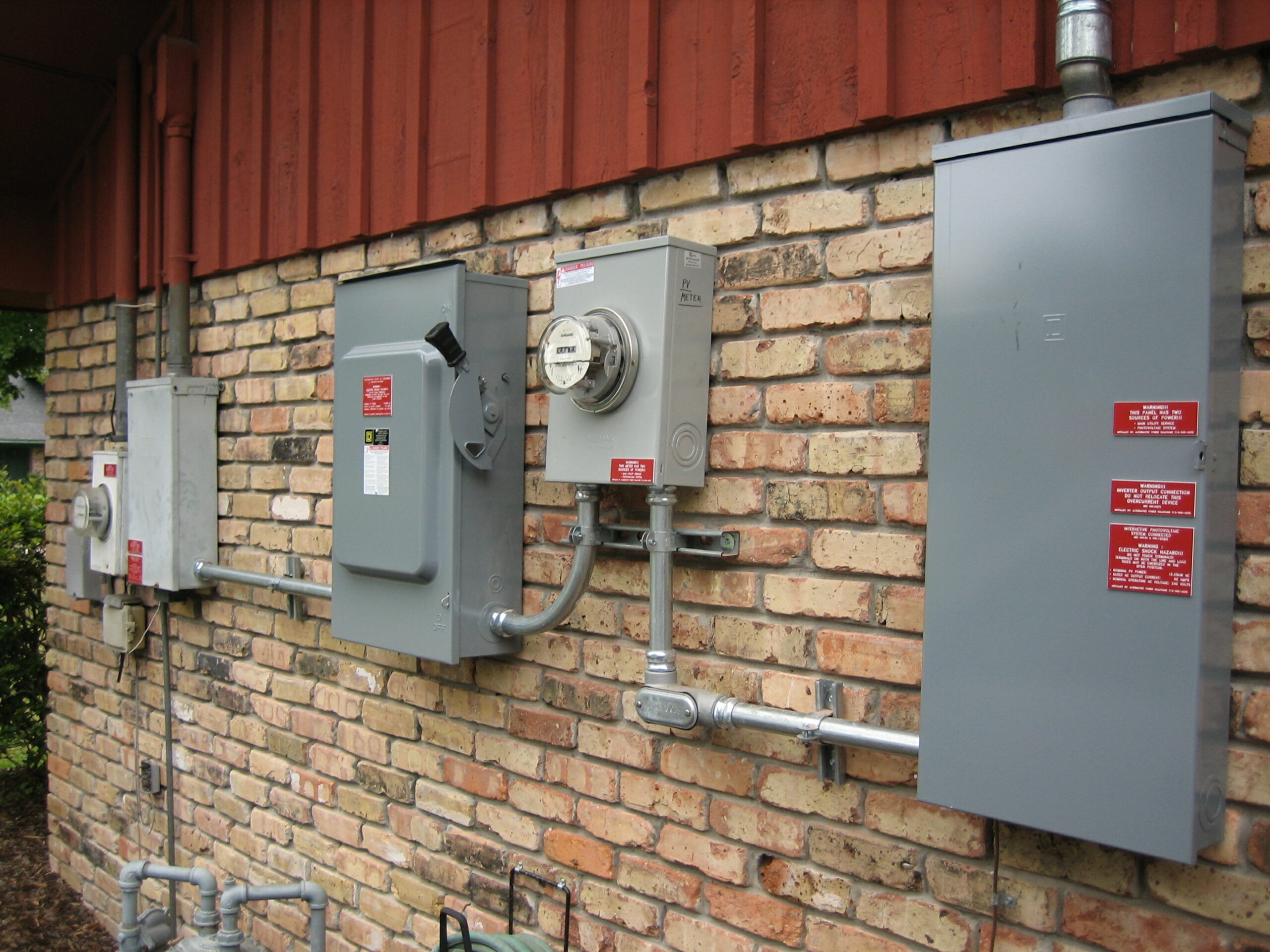 Solar panel meters